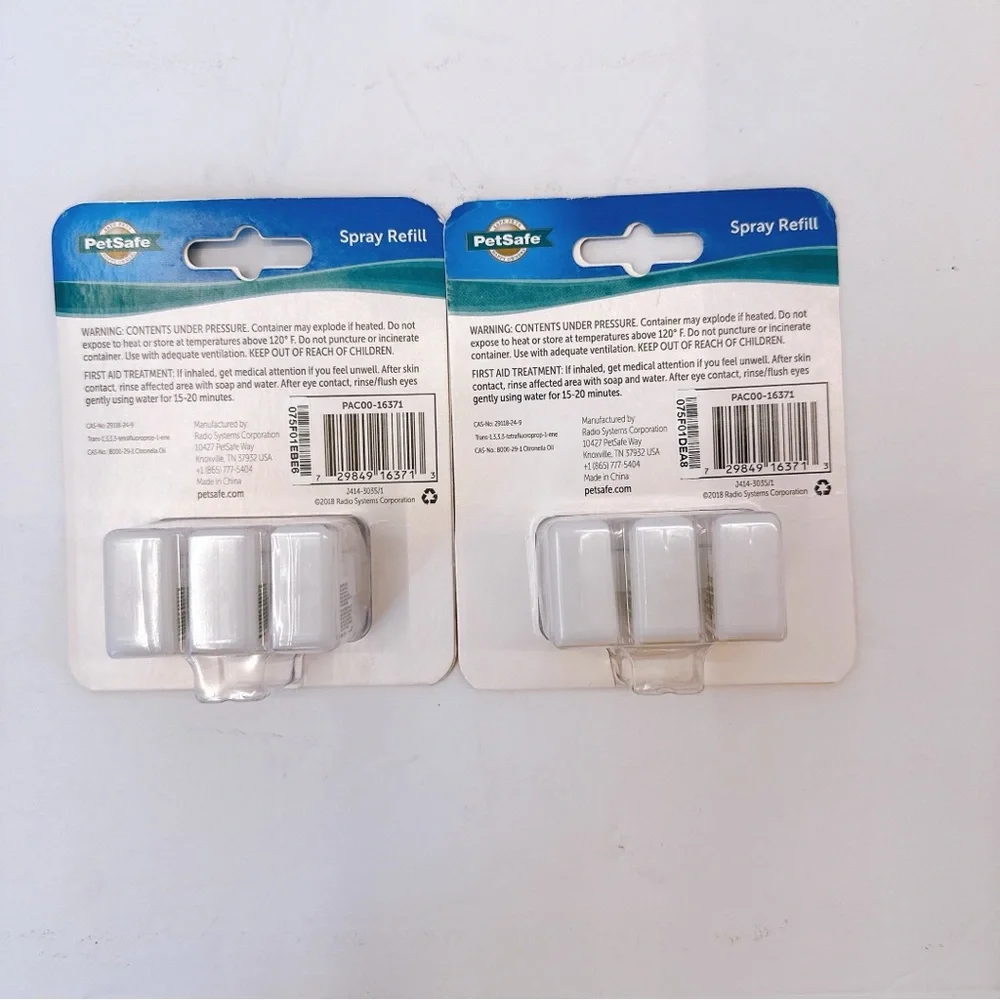 PetSafe Lot of 2 Spray Dog Bark Control Collar & 2 Pack‎ Spray Refill Citronella